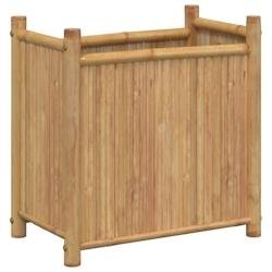Helloshop26 - Jardinière bac lit surélevé plantes fleurs terrasse jardin 50 x 30 x 50 cm bambou marron 02_0037625 - marron Bambou 3000213909784
