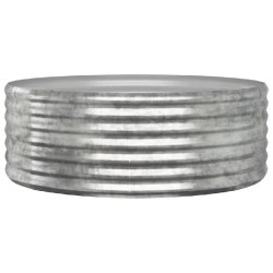 Helloshop26 - Lit surélevé de jardin ronde extérieur 100 x 100 x 36 cm finition thermolaquée en acier galvanisé argenté 02_0046575 - argenté ac
