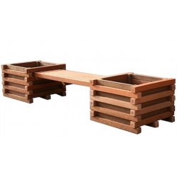 Jardinière avec banc Bordéos - 100% plastique recyclé