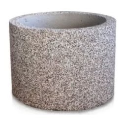 Jardinière ronde Manéthon en béton armé - Autostable avec option antigraffiti - Diamètre 59 cm, Hauteur 45 cm, Poids 135 kg