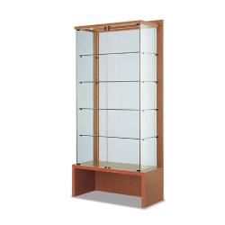 Vitrine d'exposition en verre 100/VTVA - double porte vitrée sécurisée - 104 x 46 x 218 cm