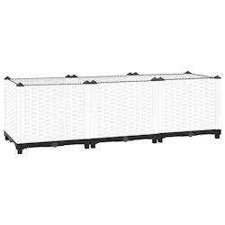 Helloshop26 - Jardinière bac lit surélevé plantes fleurs terrasse jardin 120 x 40 x 38 cm polypropylène gris 02_0039201 02_0039201 - gris 30002184