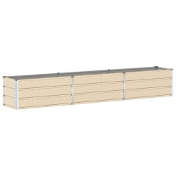 Helloshop26 - Jardinière en acier galvanisé 480 x 50 x 45 cm usage extérieur durable style industriel en ivoire 02_0059158 - acier 3000240979606