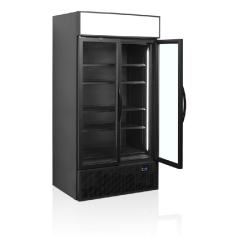 Vitrine réfrigérée noire FSC1000H BLACK - 2 portes TEFCOLD