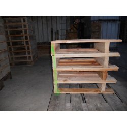 Palette en bois à chevrons - 2 entrées