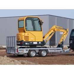 Remorque porte-engins Hulco TERRAX-2 3502 - 3,5T, 5,85m, 2 essieux, plancher antidérapant