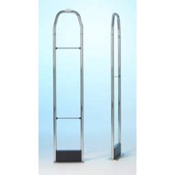 Portique antivol RF en chrome - Design classique - Fréquence 8.2 MHz - Portée jusqu'à 1,70 m