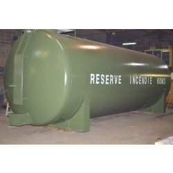 Cuve à eau en acier SJ 235 - Capacité de 1,5 m³ à 100 m³ - Peinture anti-rouille - Norme Européenne 12 285-2