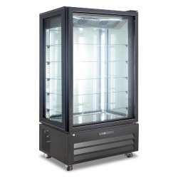 KLIMAITALIA Vitrine de pâtisseries ventilée. 4 LED. Dégivrage auto. Thermo num. T° 0°C/+10°C. Dim. 65x65x195 cm. VICTORIA65NFPBLACK - 4280