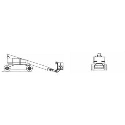 Nacelle télescopique diesel 32 m - 250 kg - Déport horizontal 21,30 m - 4 roues motrices