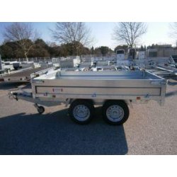 Benne Lider 256x148 - 2500 kg PTC - Pompe manuelle - 2 essieux - Promo