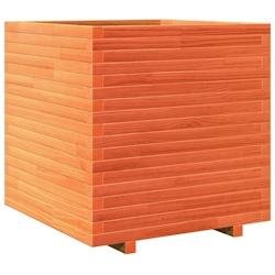 Helloshop26 - Jardinière bac lit surélevé plantes fleurs terrasse jardin cire 70 x 70 x 72 cm bois de pin massif marron 02_0038496 - marron Bois ma