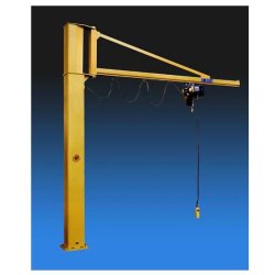 Potence triangulée sur fût en acier - PF - Hauteur 4,5m - Flèche 5m - Portée 250kg - Rotation 270°