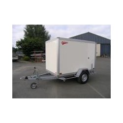 Remorque carrossée fourgon : 2.40 m x 1.40 x 1.57 fourgon carrosse 1 essieu ptc 1000-1200-1250-1400-1600 kg quemerais