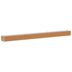 Helloshop26 - Jardinière surélevée 582 x 50 x 36 cm design industriel extérieur durable en acier galvanisé marron clair 02_0059035 - marron acier