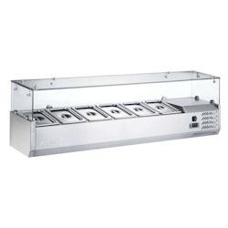 A.C.L - Présentoir réfrigéré à poser vitré droit 1400mm profondeur 335 mm - inox MM297780