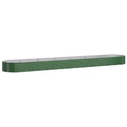 Helloshop26 - Jardinière bac lit surélevé plantes fleurs terrasse jardin de jardin acier enduit de poudre 544 x 100 x 36cm vert 02_0039674 - vert a