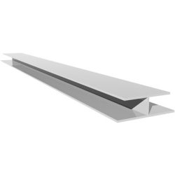 Profilé de raccord en H - Freefoam Plastics - PVC blanc - Longueur 4 m - Résistant aux UVB