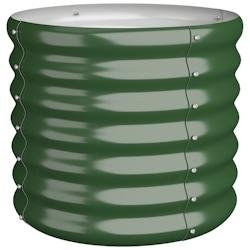Helloshop26 - Jardinière bac lit surélevé plantes fleurs terrasse jardin de jardin acier enduit de poudre 40 x 40 x 36 cm vert 02_0038571 - vert ac