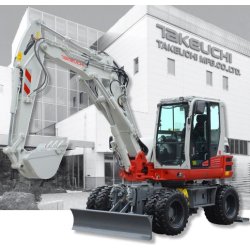Pelles sur pneus - TB395W (2 roues ou 4 roues directionnelles)