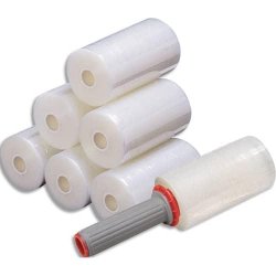 Bobinette de film étirable - 23 microns - 125 mm x 150 m - poignée offerte pour 24 unités
