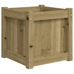 Helloshop26 - Jardinière bac lit surélevé plantes fleurs terrasse jardin 40 x 40 x 40 cm bois de pin imprégné marron 02_0037554 - marron Bois mas