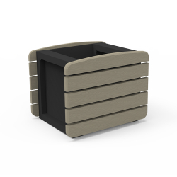 Jardinière CURVE - contenance 0.2 m3 - STD CUR-JA-01 - plastique recyclé - finition standard et Pigmentek®