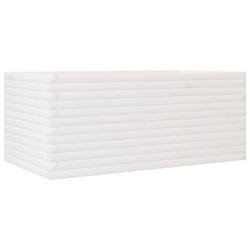 Helloshop26 - Jardinière bac lit surélevé plantes fleurs terrasse jardin 110 x 60 x 45,5 cm bois de pin massif blanc 02_0037370 02_0037370 - blanc