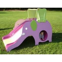 Toboggan éléphant - pour enfants de 3 à 6 ans - avec glissière, tunnel et mur d'escalade - hauteur de chute 100 cm