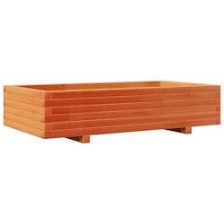 Helloshop26 - Jardinière bac lit surélevé plantes fleurs terrasse jardin cire 110 x 60 x 26,5 cm bois de pin massif marron 02_0038439 - marron Bois