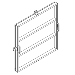 Porte / trappe anti-inondation - Flo-Hatch HWP - joint périphérique, fixation goujon inox, hauteur max 1m