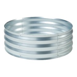 Helloshop26 - Jardinière bac à plante fleur surélevée acier galvanisé 92 x 31 cm argent - acier 3000224733477