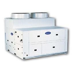 Climatiseur de toit réversible avec chauffage gaz 48AZ/48UZ - HFC-407C, compresseurs scroll et hermétiques