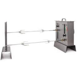 Giemme Spoleto - Tournebroche C Double Ajustable, Puissance et Précision pour votre Grill - métal 03-imb