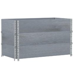 Helloshop26 - Jardinière bac lit surélevé plantes fleurs terrasse jardin 100 x 50 cm bois massif de pin gris 02_0037282 02_0037282 - gris métal 30