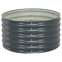 Helloshop26 - Jardinière lit surélevé plantes fleurs jardin 80 x 80 x 44 cm acier galvanisé gris 02_0001082 - gris acier 3000074411532