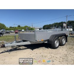 Remorque freinée aluminium - MCALU - FW2000 - 2 essieux - PTAC : 2000 Kg - 305 x 153 cm - Référence MCALU PRO FW2000 - Saris