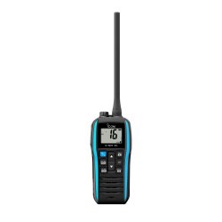 VHF marine portable étanche et intuitive IC-M25EURO EVO - légère, compacte, flottante avec écran LCD et charge USB