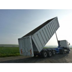 Benne à déchets grand volume en aluminium - 38 à 48 m3 - usage céréaliers et TP légers