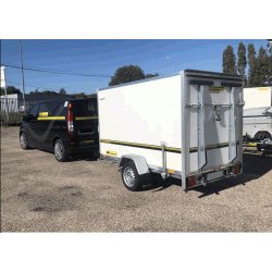 Remorque fourgon 5 polyester alu & multiplis - MIL Remorque - PTAC 750 kg - 204 x 114 x H120 cm