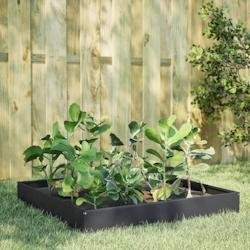 Helloshop26 - Jardinière bac lit surélevé plantes fleurs terrasse jardin de jardin 100 x 100 x 26 cm acier anthracite 02_0039271 - acier 3000218572129