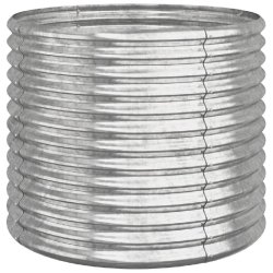 Helloshop26 - Jardinière bac lit surélevé plantes fleurs terrasse jardin de jardin acier enduit de poudre 80 x 80 x 68 cm Argenté 02_0038581 - aci