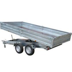 Benne 402x190 - 3500 kg - Pompe électrique et manuelle - 2 essieux Lider