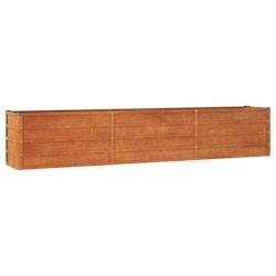 Helloshop26 - Jardinière bac lit surélevé plantes fleurs terrasse jardin de jardin rouillé 240 x 40 x 45 cm acier corten marron 02_0039866 - marro