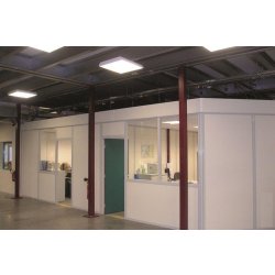 Cloison amovible d'atelier - séparation de bureaux ou cabines avec plafond autoportant