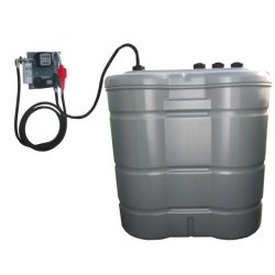 Cuve à fioul 1000L avec pompe 60L/min - station murale - volucompteur et jauge mécanique