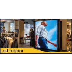 Écran LED intérieur avec caisson fixe métallique - Idéal pour vitrines de boutiques ou intérieurs - Haute luminosité et diffusion jusqu'à 4K