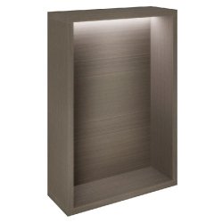 Présentoir Cage noyer foncé avec LED 38,4x14,5x56cm
