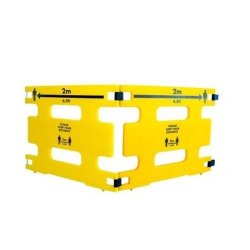 Barrière de chantier mobile et modulable en polyéthylène rotomoulé - Hauteur 800 mm - Handigard-80