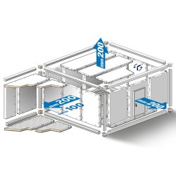Multi L - Chambre froide modulable et extensible - Incold - Épaisseur 60 à 140 mm